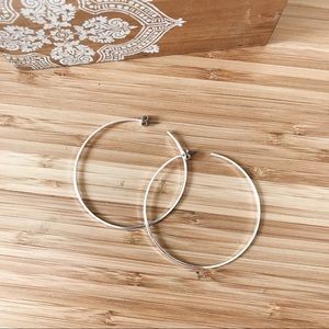Large Silver Hoop Earrings